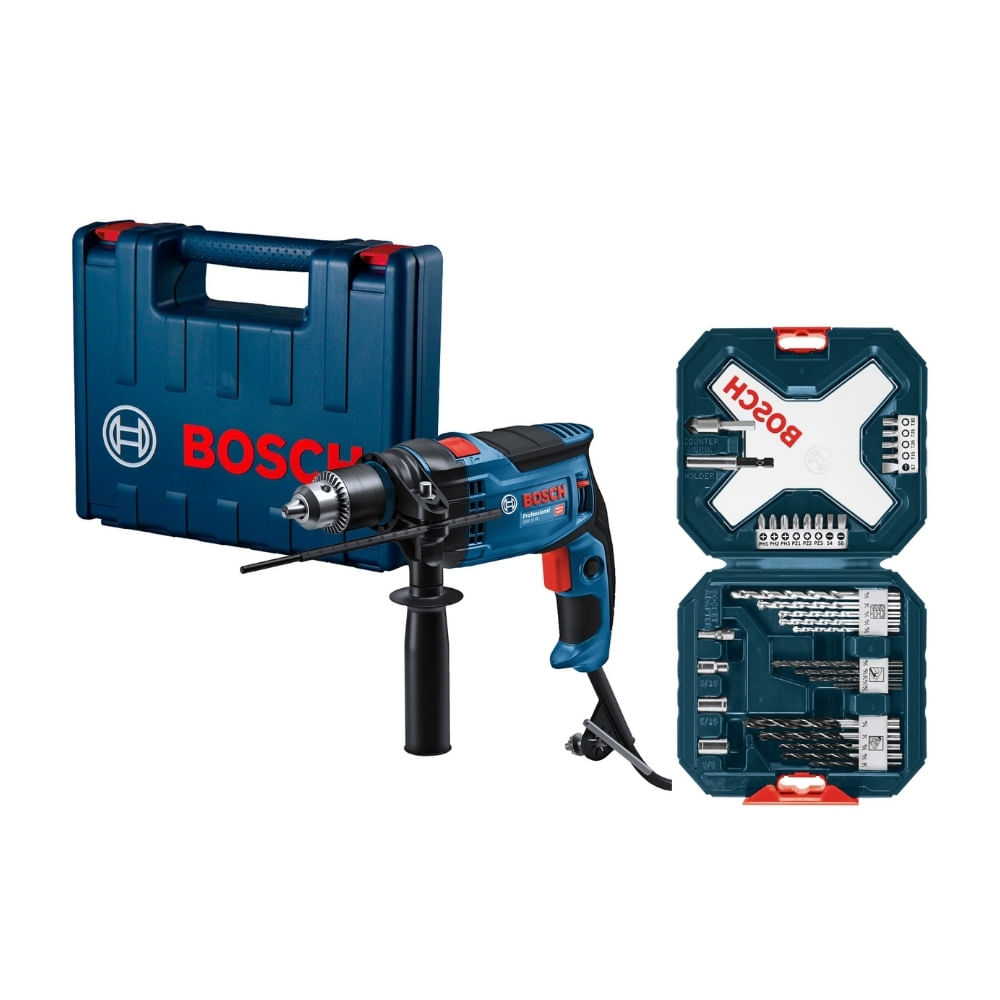 Taladro percutor 850w Gsb 16re + Set X-line 34 Bosch