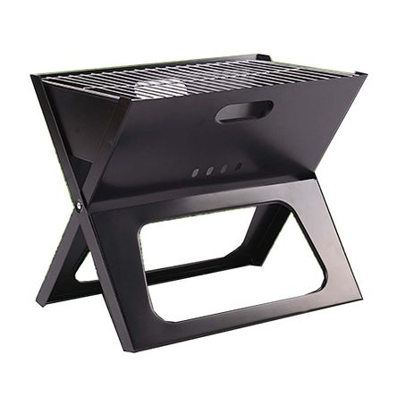 Parrilla al Carbón Plegable Portátil 46x44cm Negro Orange 37x46.2x44cm Parrilla al Carbón Plegable Portátil 46x44cm Negro Orange 37x46.2x44cm