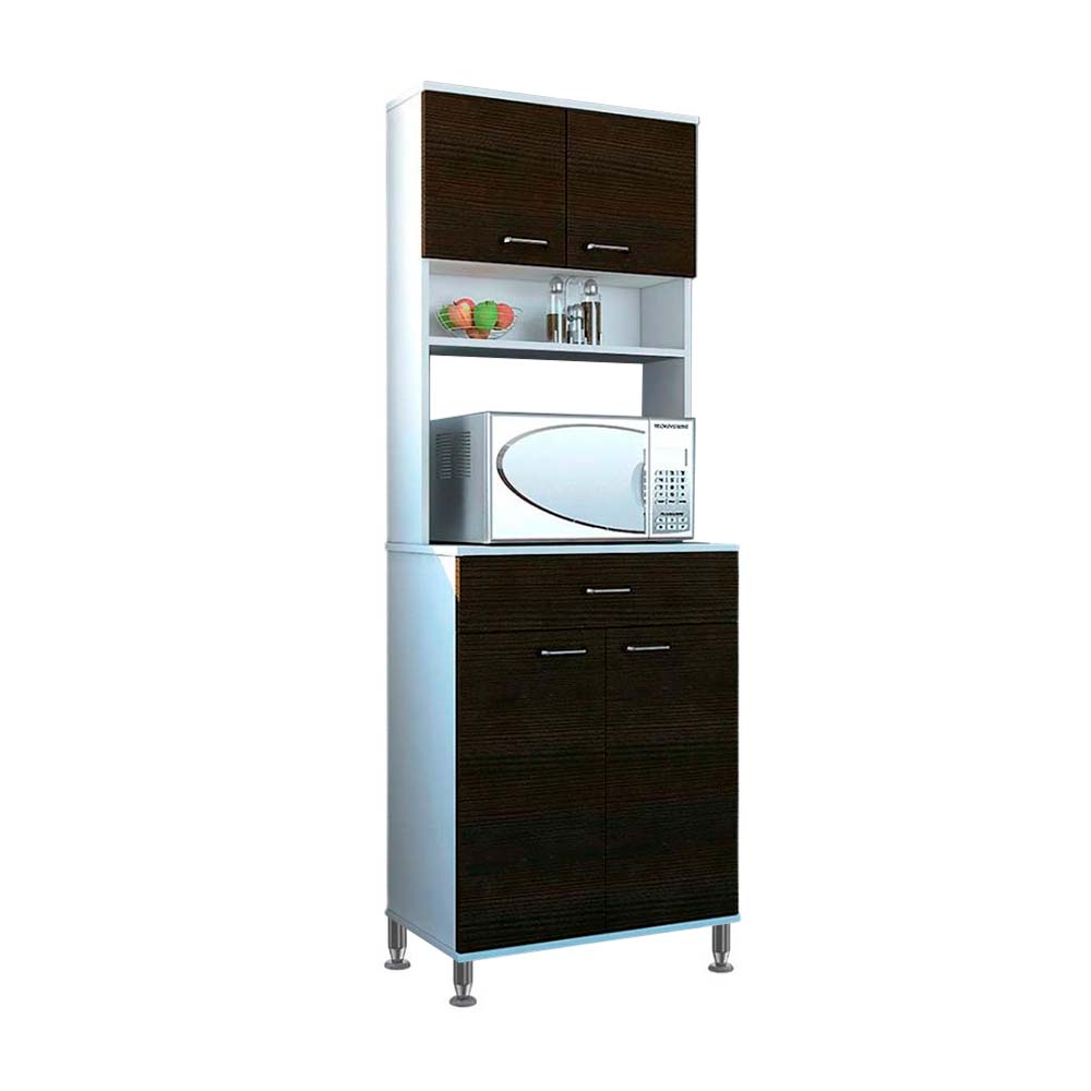 Mueble Alacena de Cocina Kitchen 60cm Melamina Blanco/Wengue Tuhome