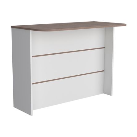 Barra Auxiliar de cocina Fendi 4 puertas - Blanco Marquez / Castaño Tuhome Barra Auxiliar de cocina Fendi 4 puertas - Blanco Marquez / Castaño Tuhome