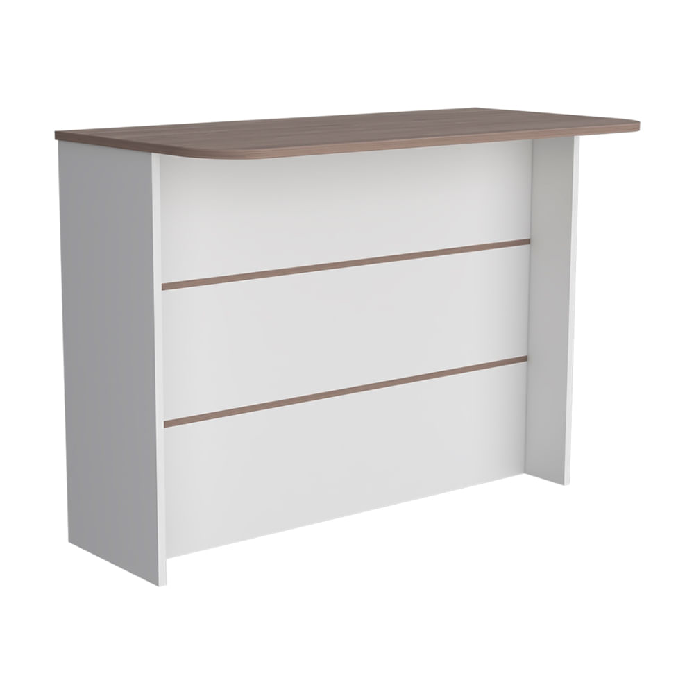 Barra Auxiliar de cocina Fendi 4 puertas - Blanco Marquez / Castaño Tuhome