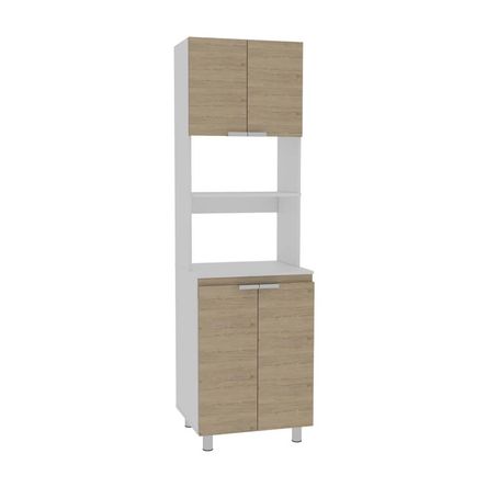Mueble microondas Fendi - Rovere/Blanco Tuhome Mueble microondas Fendi - Rovere/Blanco Tuhome
