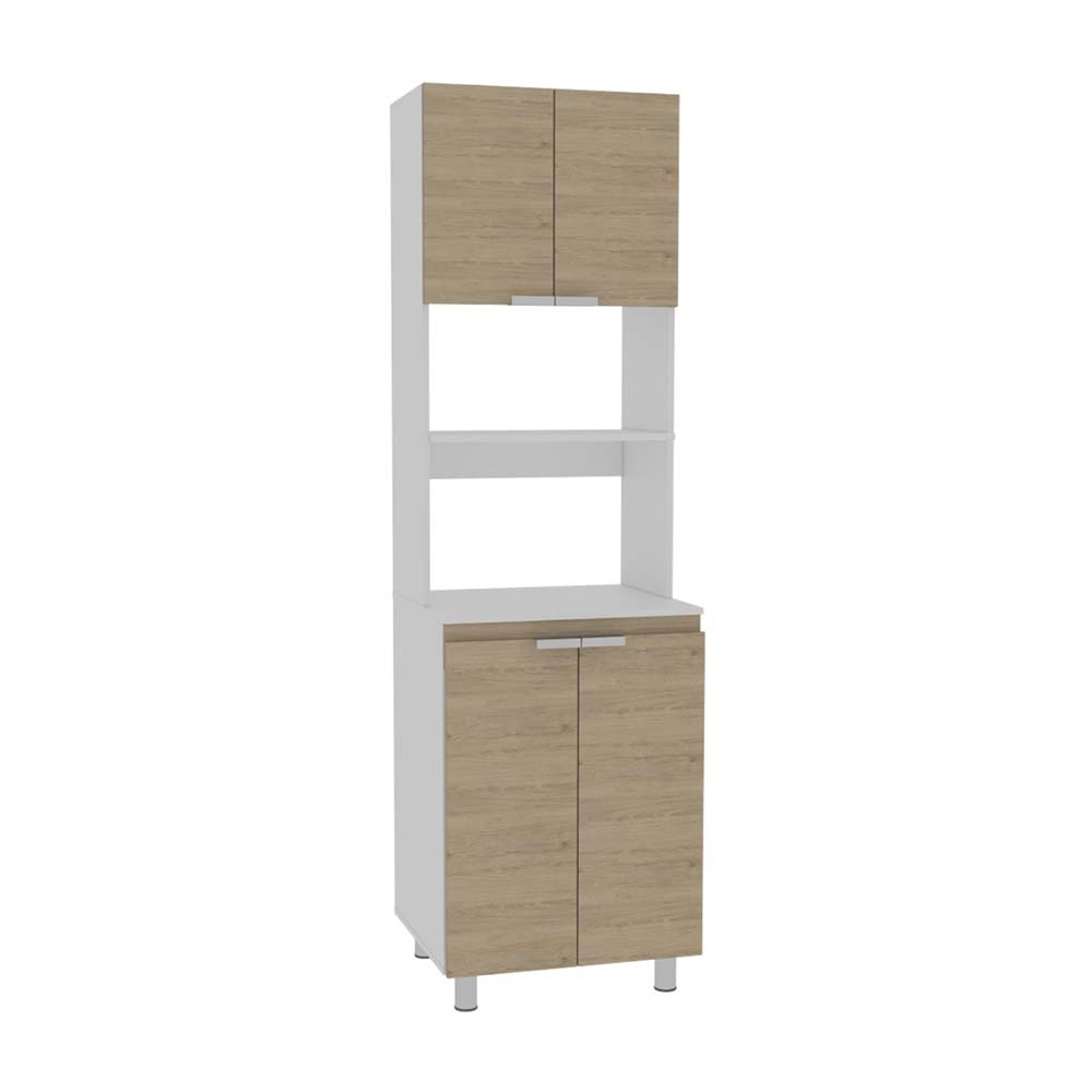 Mueble microondas Fendi - Rovere/Blanco Tuhome