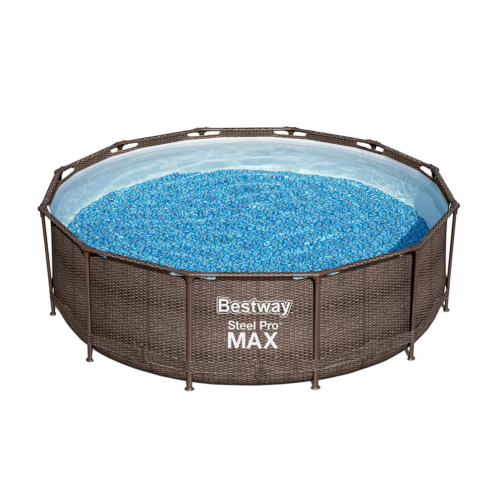 Piscina Estructural Circular Bestway Steel Pro Max 9150L 366x366x100cm Marrón Piscina Estructural Circular Bestway Steel Pro Max 9150L 366x366x100cm Marrón
