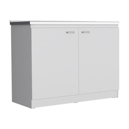 Mueble Inferior de Cocina Napoles Melamina 120cm Blanco Tuhome Mueble Inferior de Cocina Napoles Melamina 120cm Blanco Tuhome