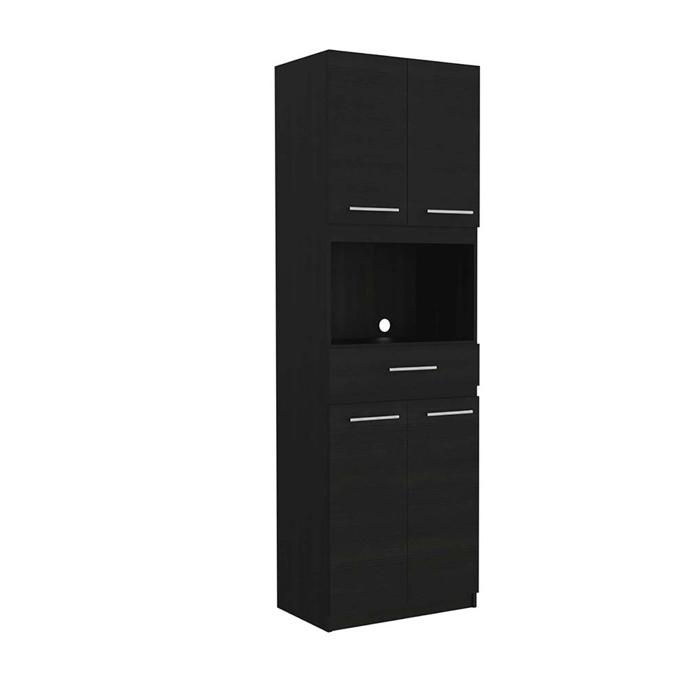 Mueble Alacena de Cocina Manchester 62cm Melamina Negro Tuhome Mueble Alacena de Cocina Manchester 62cm Melamina Negro Tuhome
