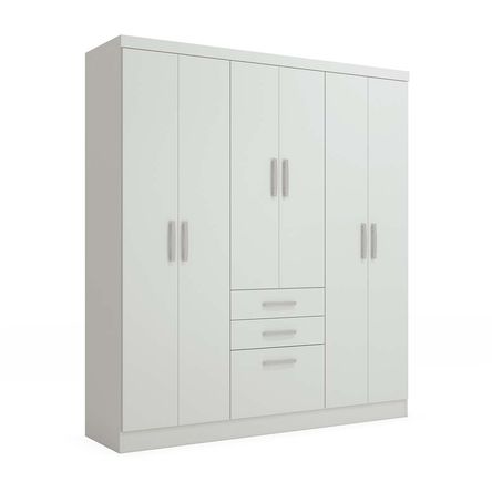 Ropero Lua 7 Puertas 2 Cajones MDP Blanco Kappesberg