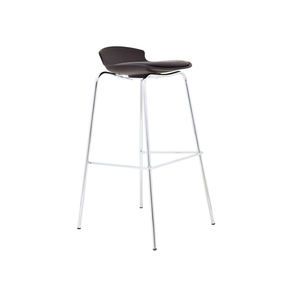 Silla Para Bar Fija Air Reposapies Negro Ofideas