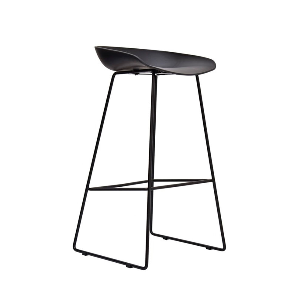 Silla Para Bar Fija Trineo Misuri Reposapies Negro Ofideas