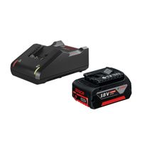 Batería de Litio Bosch GBA 18V 4.0 Ah + Cargador GAL 18V40 Sistema 18V Modelo GBA 18V 4,0 Ah y GAL 18V40