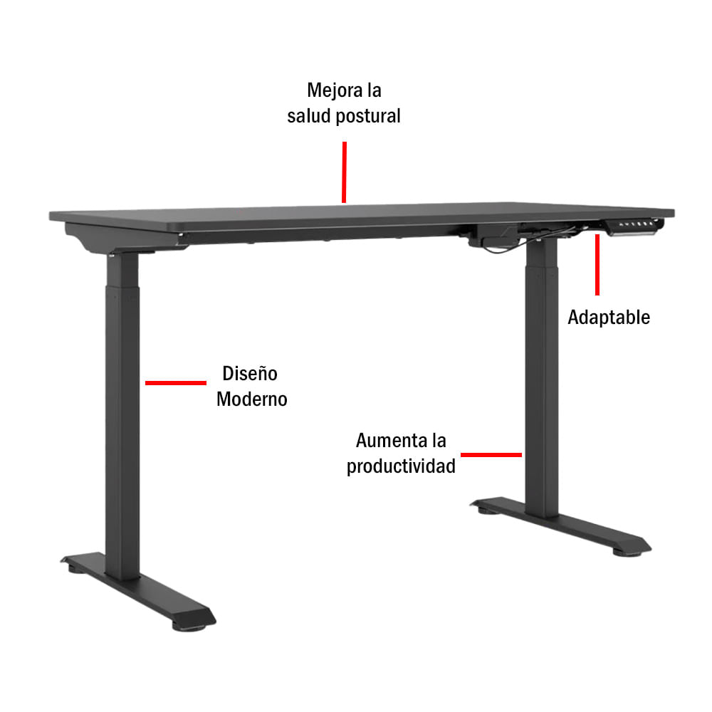 Escritorio con Altura Ajustable Electrico Display Blanco UP Ofideas