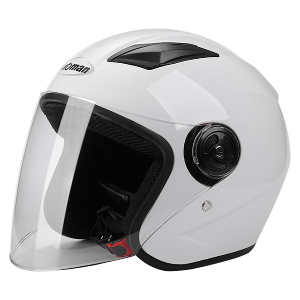 Casco de seguridad para bicicletas ABS con lente transparente extraíble NM-268 Blanco