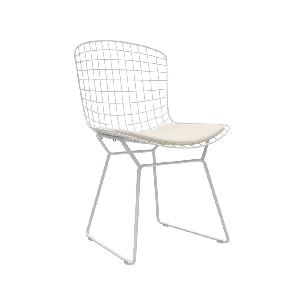 Silla De Comedor Diseño Bertoia Cojin Blanco Ofideas