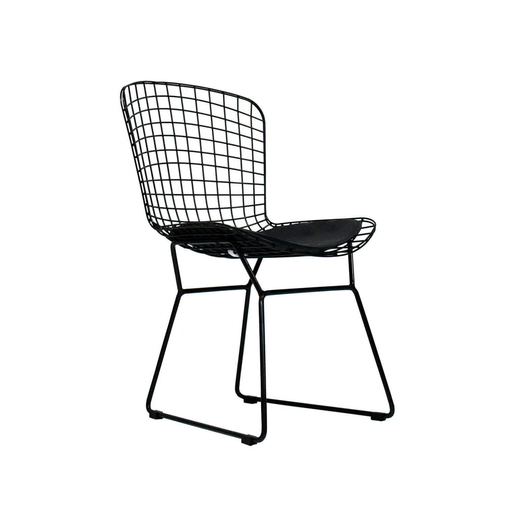 Silla De Comedor Diseño Bertoia Cojin Negro Ofideas