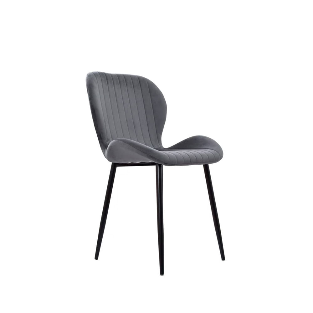 Silla De Comedor Diseño Sol Tapizado Gris Ofideas