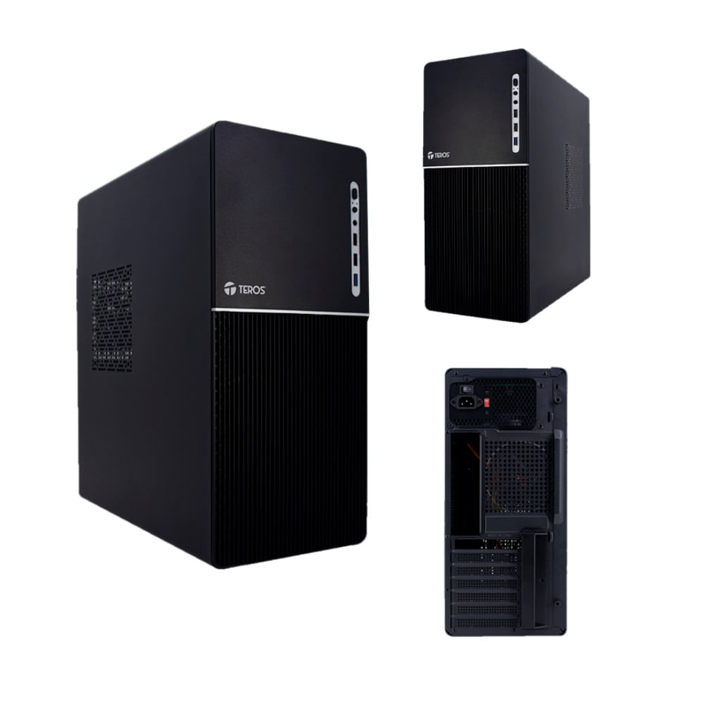 Case TEROS TE-1037S Factor de forma ATX 250W USB 3.0 2.0 audio negro
