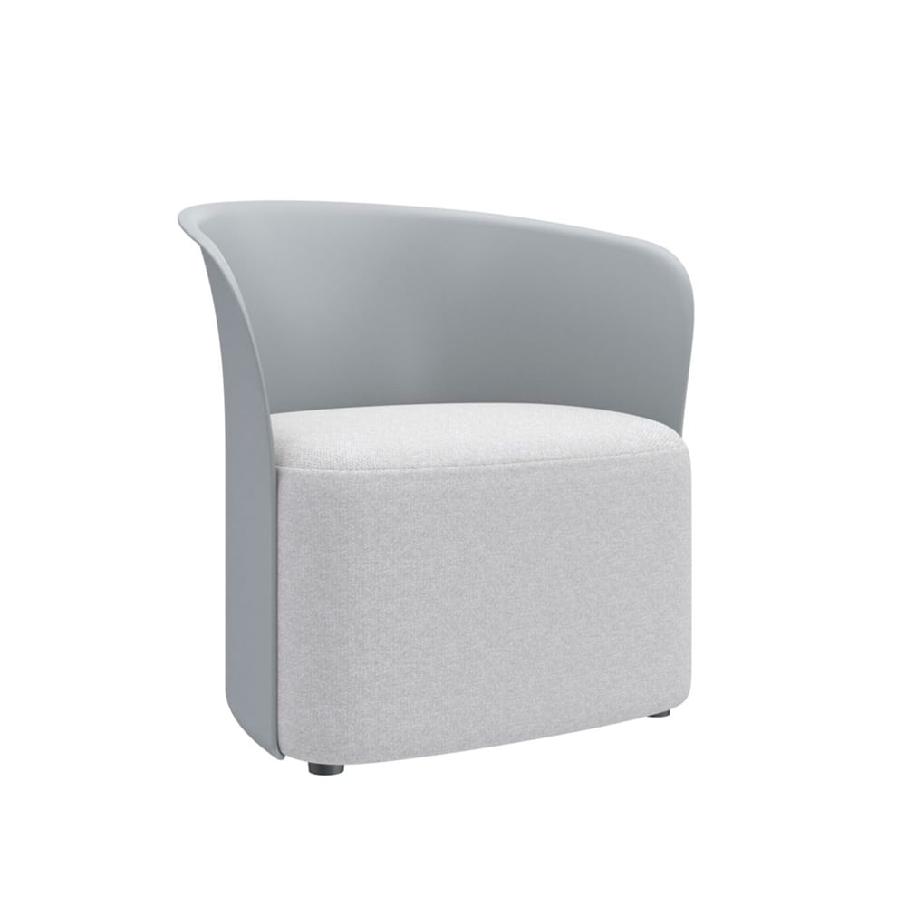 Poltrona Fija Brigth Tela Polipropileno Color Gris Ofideas
