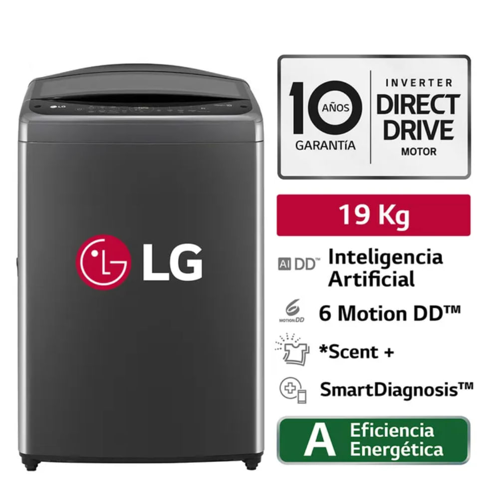 Lavadora LG Carga Superior 19Kg WT19BV6