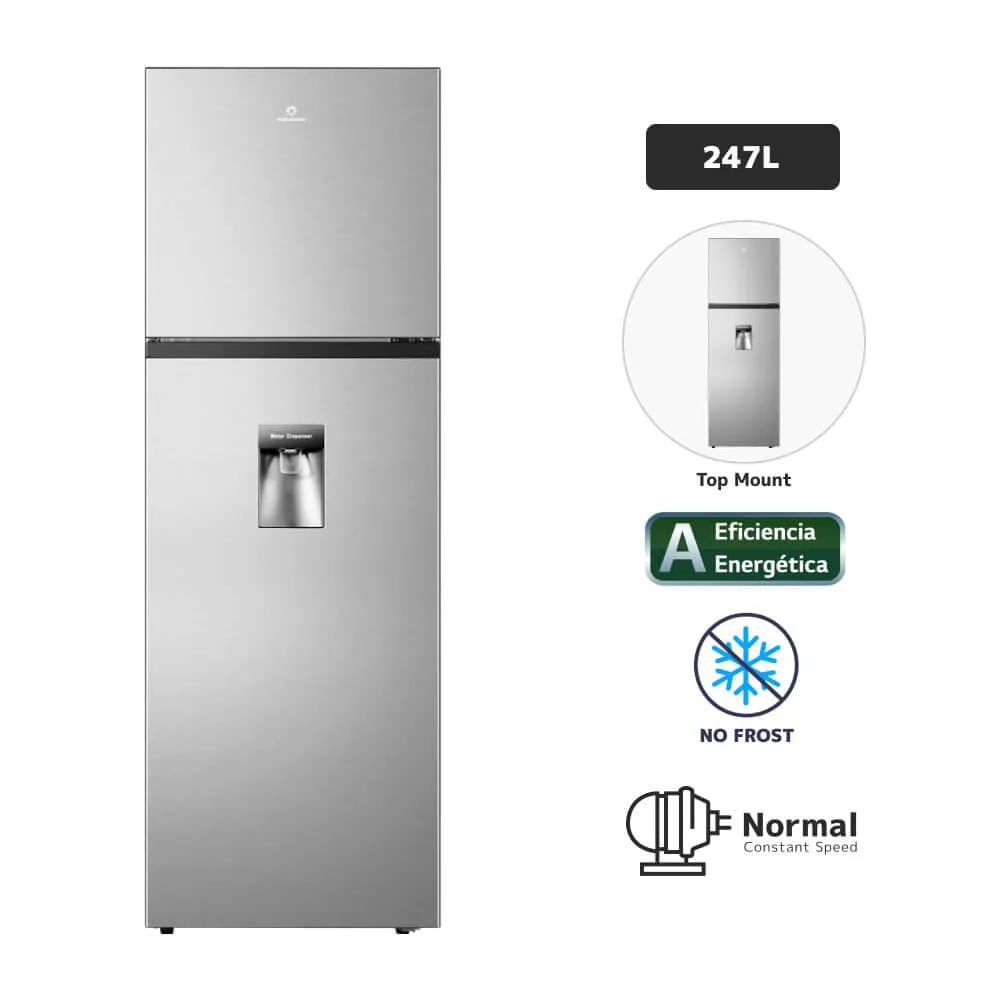 Refrigeradora Indurama de 247L con dispensador RI-389D