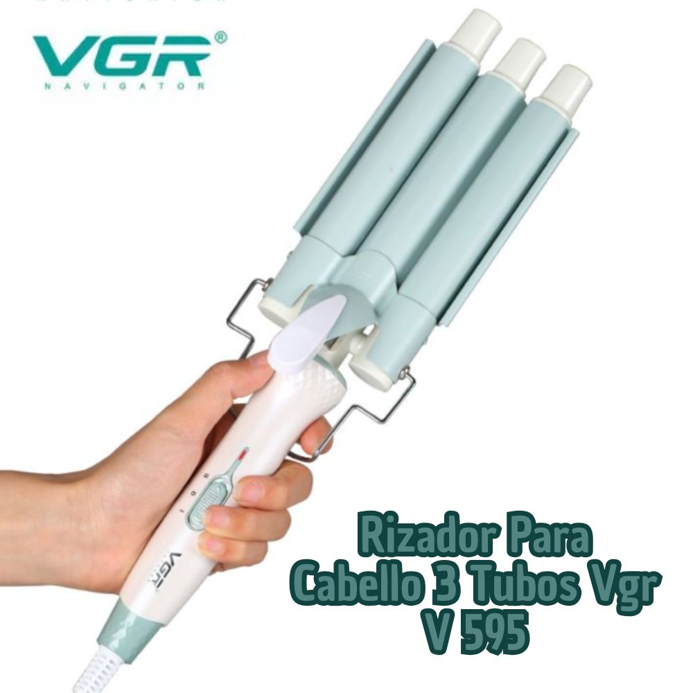 Pinza Rizadora Para Cabello 3 Tubos Vgr V595