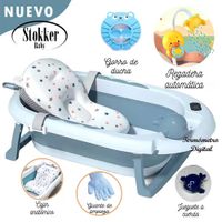 Tina Bañera Plegable Piscis Con Termómetro Blue