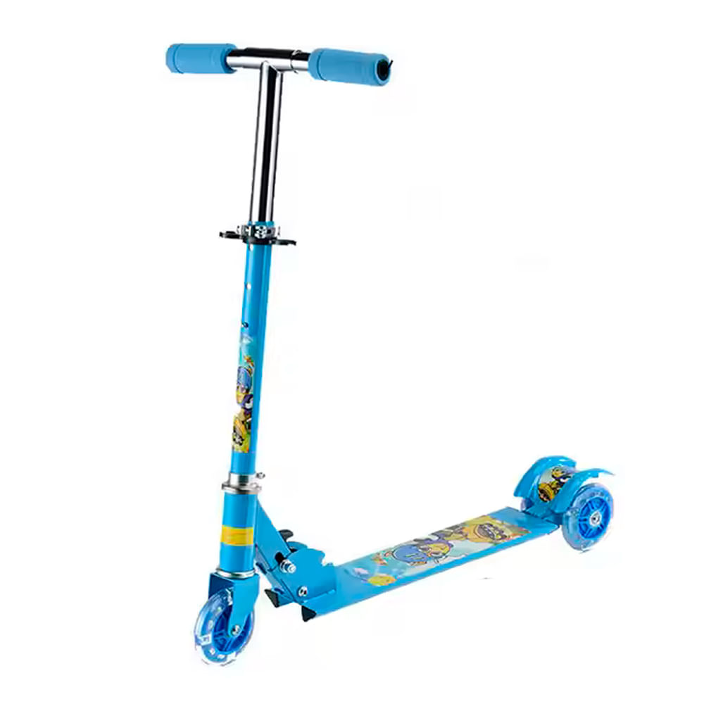 Scooter para Niños Azul con Luces 3 Llantas metal