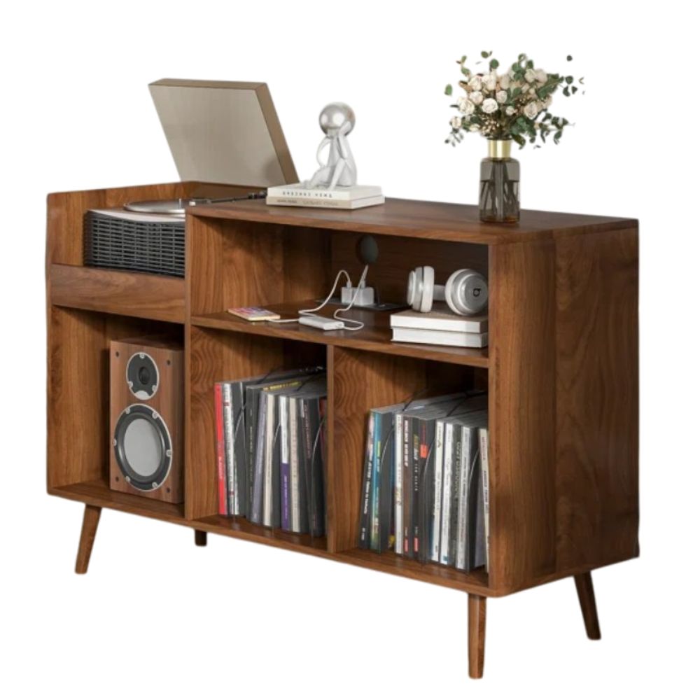 Mueble Estante Tocadisco Clovis Caramelo Muebles Bonno