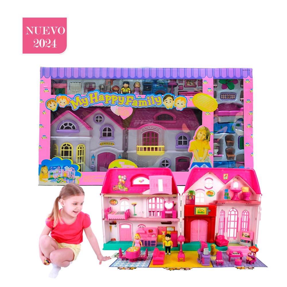 Muñecas Juguetes Terraza Juguete Casa Muñecas Amoblada Niñas Promart