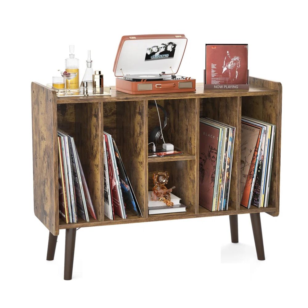 Mueble Estante Tocadisco Rully Caramelo Muebles Bonno