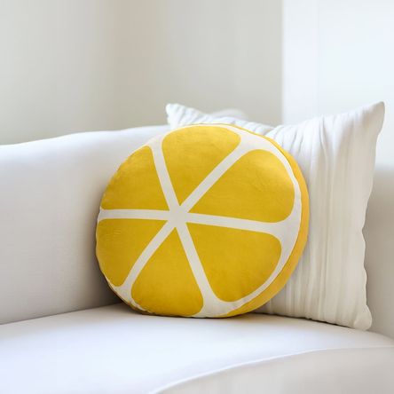 Cojín Rodaja Limón 40cm Casa del Mediterráneo Orange