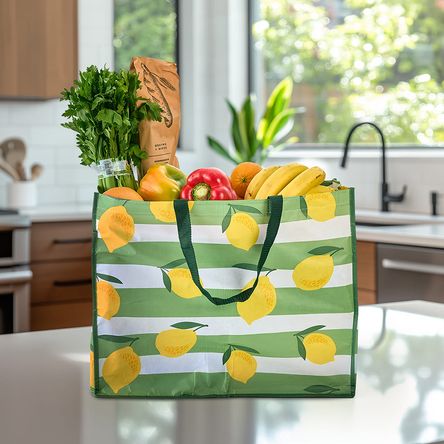 Bolsa de Compras Orange Modelo SH0049_PRM Decoración Plástico 50cm Amarillo