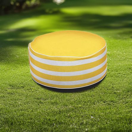 Puff Inflable Orange HDO0168_PRM Casa del Mediterráneo de Poliéster Amarillo