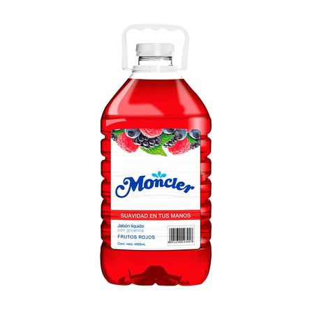 Jabón Líquido Moncler Frutos Rojos 4 litros Jabón Líquido Moncler Frutos Rojos 4 litros