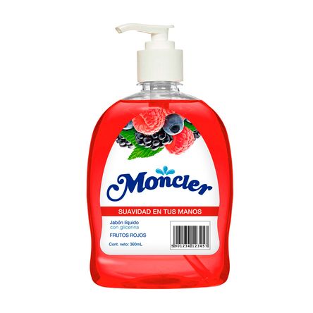 Jabón Líquido Moncler Frutos Rojos 360ml Jabón Líquido Moncler Frutos Rojos 360ml