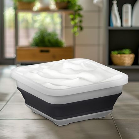 Balde plegable Blanco/Gris 8l Casa del Mediterráneo