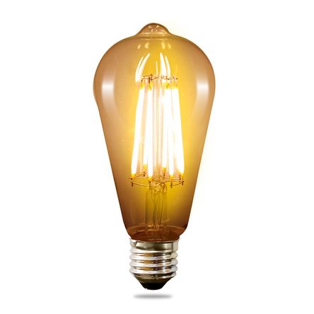 Foco vintage St64 8w 3000k Nacarado 185-265v E27 Opalux Foco vintage St64 8w 3000k Nacarado 185-265v E27 Opalux