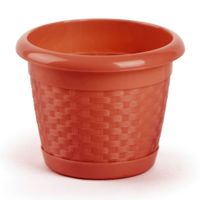 Maceta Garden Terracota #3 con plato Polinplast