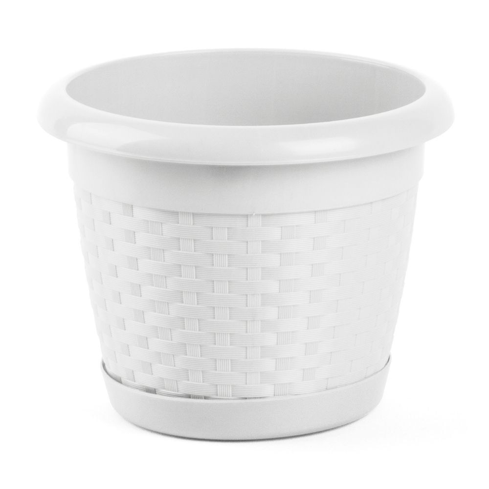 Maceta de Polipropileno Blanco #4 Polinplast Maceta de Polipropileno Blanco #4 Polinplast