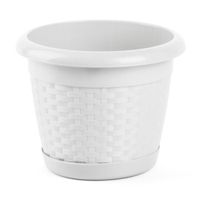 Maceta de Polipropileno Blanco #4 Polinplast