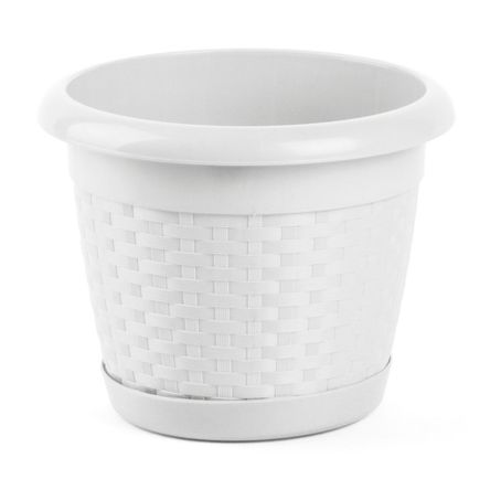 Maceta de Polipropileno Blanco #4 Polinplast Maceta de Polipropileno Blanco #4 Polinplast
