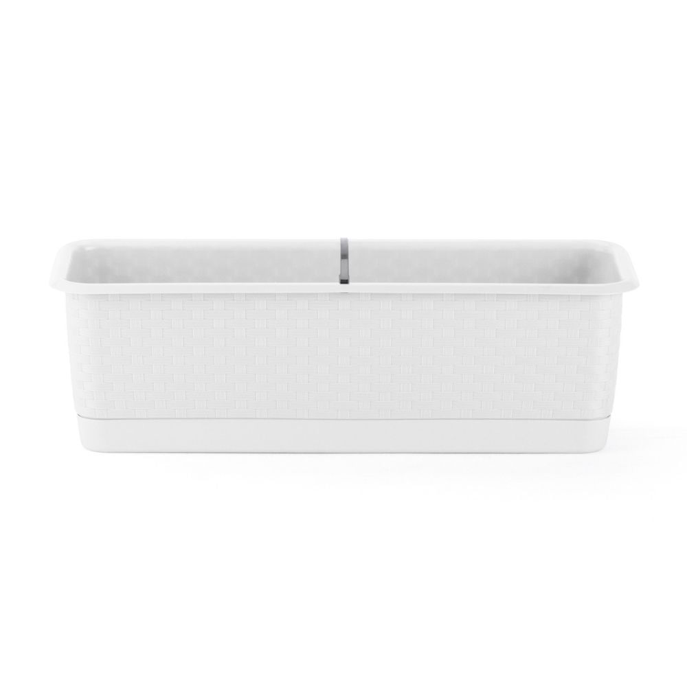 Macetero Rectangular Polinplast Blanco