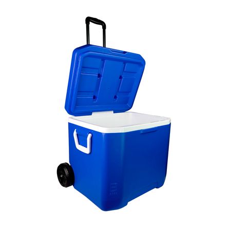 Cooler Yeti 63 Qt con ruedas y asa Azul Basa
