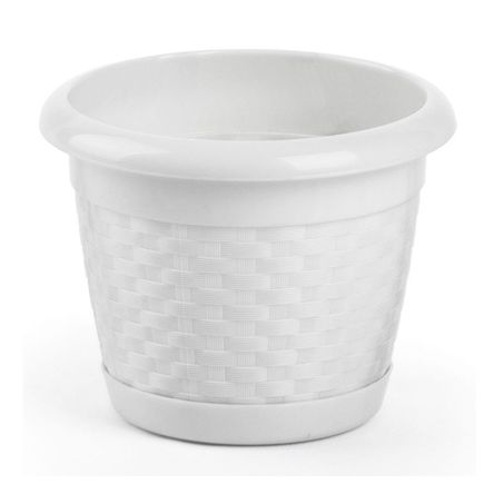 Maceta de Polipropileno Blanco #3 Garden Polinplast Maceta de Polipropileno Blanco #3 Garden Polinplast