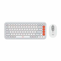 Teclado Logitech + Mouse Pop Icon Bluetooth/Wireless Sp Copilot White