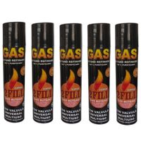 5 Gas Butano Ultra Refinado Recarga Todo Tipo Encendedores