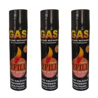3 Gas Butano Ultra Refinado Recarga Todo Tipo Encendedores