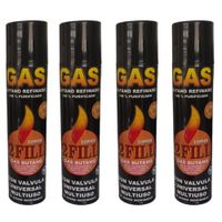 4 Gas Butano Ultra Refinado Recarga Todo Tipo Encendedores