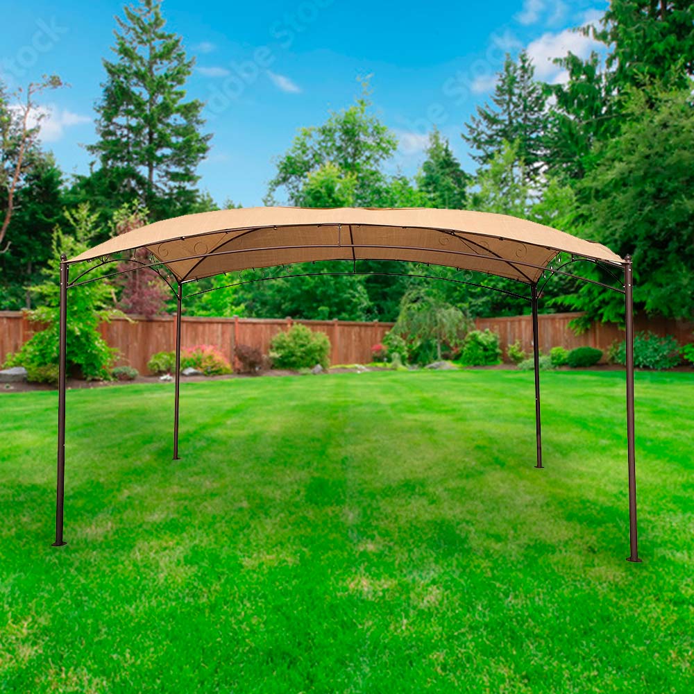 Pérgola Curva Orange 300x300cm Marrón Ideal para Jardines y Terrazas Pérgola Curva Orange 300x300cm Marrón Ideal para Jardines y Terrazas