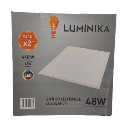 Panel LED Luminika 60x60 Luz Fría 48W Pack x 2 Panel LED Luminika 60x60 Luz Fría 48W Pack x 2