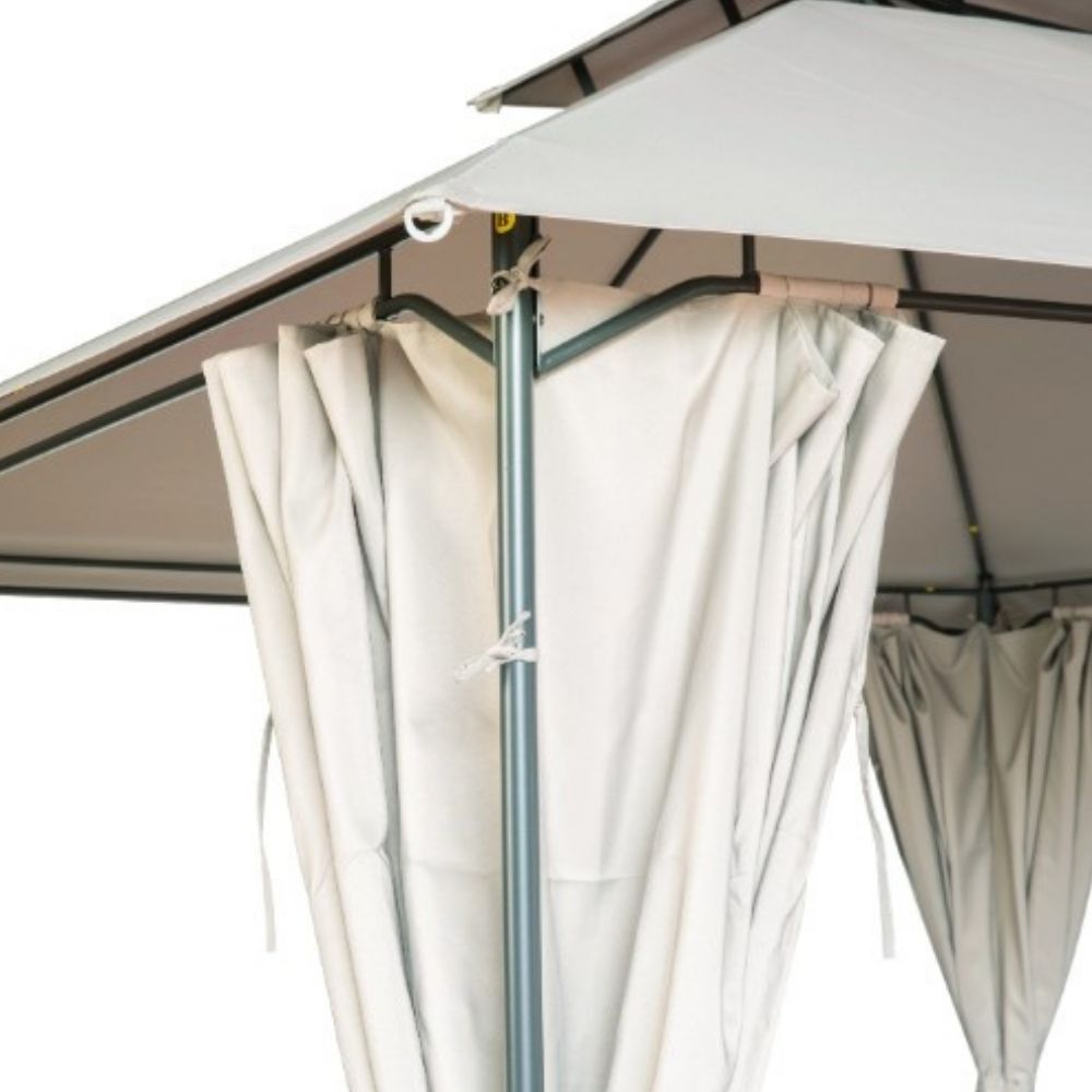 Pérgola Gazebo Oxis 300x300cm Taupe Naterial - Promart
